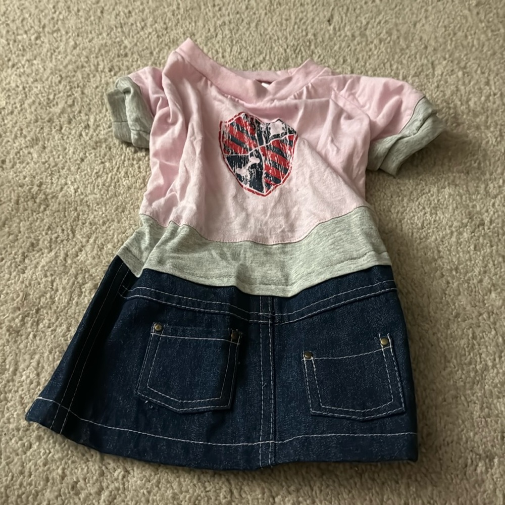 Dog Jean dress size L (for small dog)